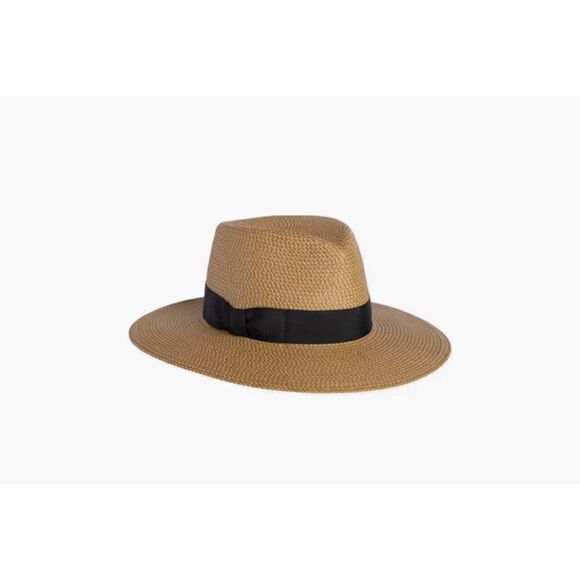 Eric Javits Straw Fedora Hat with Black Band main image 6
